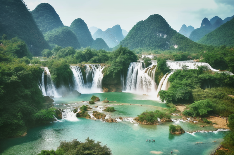 黄果树瀑布广西风景风光壁纸,高清,摄影图,摄影图片,图片大全,摄影图免费下载